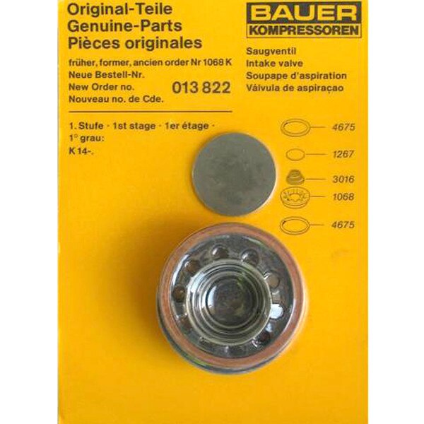 013822 Suction Valve Kit OEM Bauer Compressors Maintenance Parts